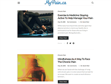 Tablet Screenshot of mypain.ca